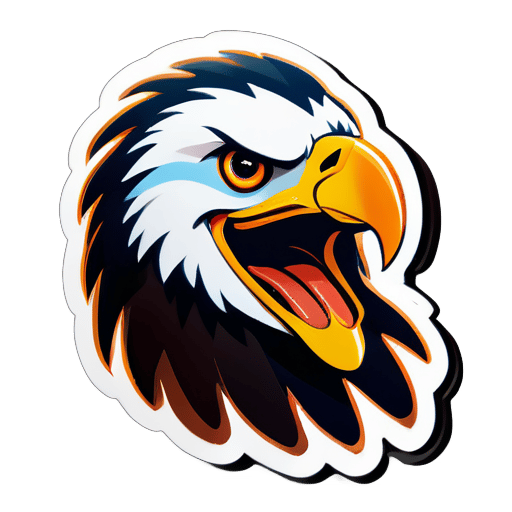 happy eagle sticker