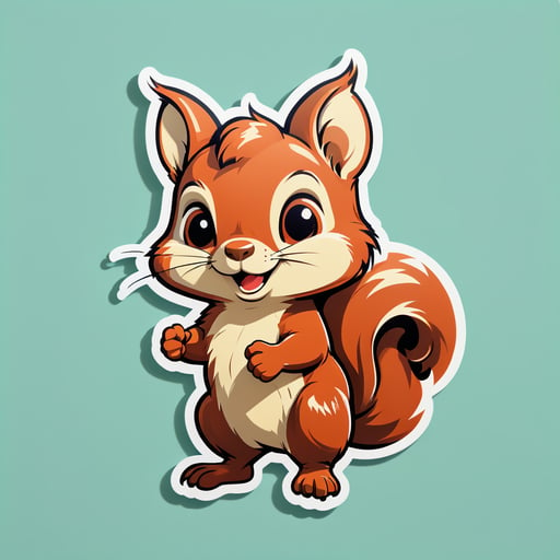 Curious Squirrel sticker