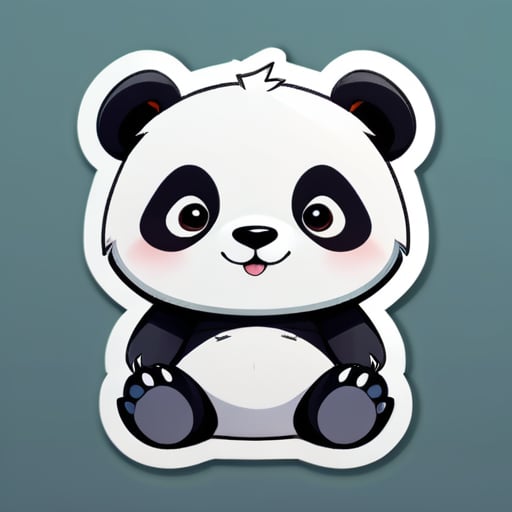 Cute giant panda sticker