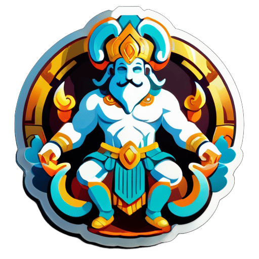 God of ram sticker