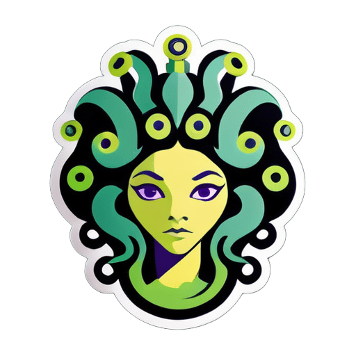 queen medusa sticker