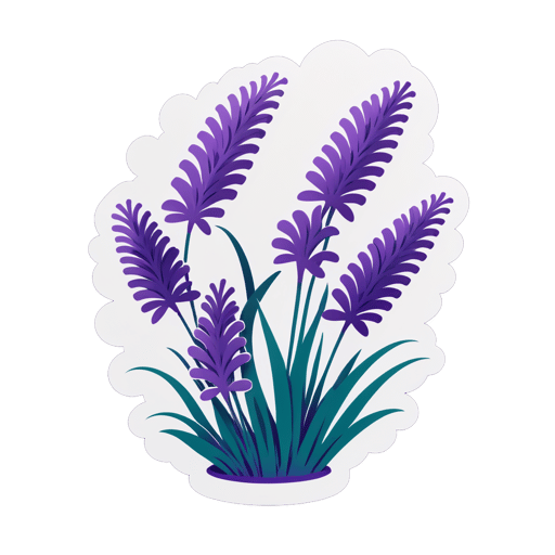 Purple Lavender Waving in the Breeze sticker