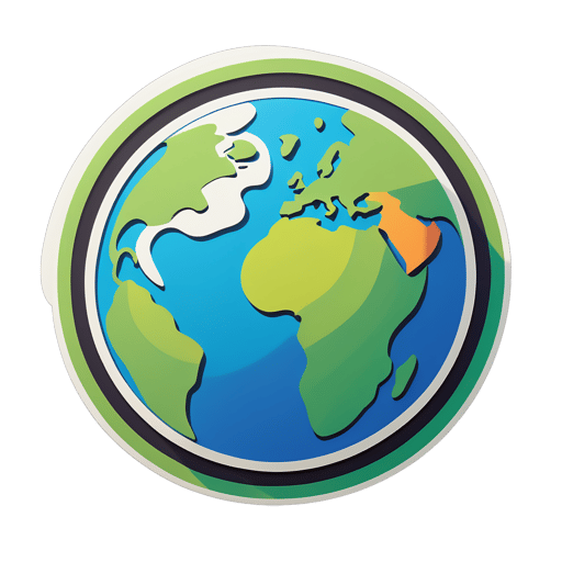 Eco-Friendly Earth sticker