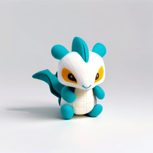 Sheila Hicks, blind box toy, chibi, a china made of felt, front view, standing pose, super cute, C4D, minimalism, soft color, soft light, white background. --no Western Dragon sticker