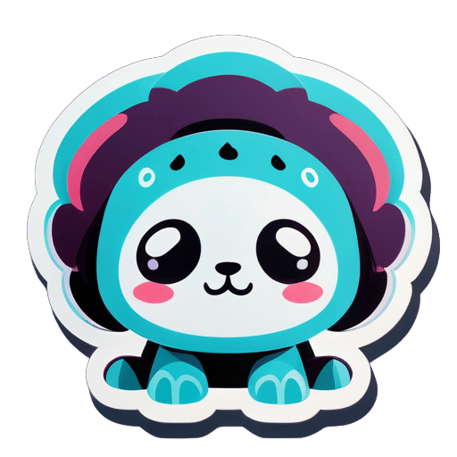 Adorable chat-poulpe sticker