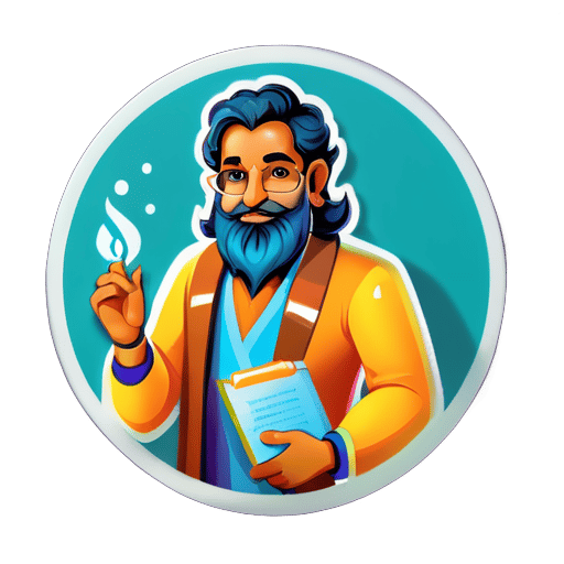 lord sri ram as a chemistry teacher sticker