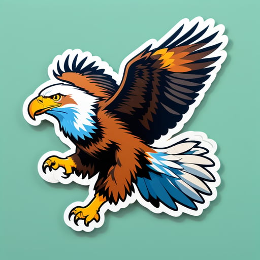 Majestic Eagle in Flight sticker
