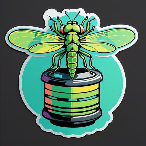 Dub Dragonfly with Mixer sticker