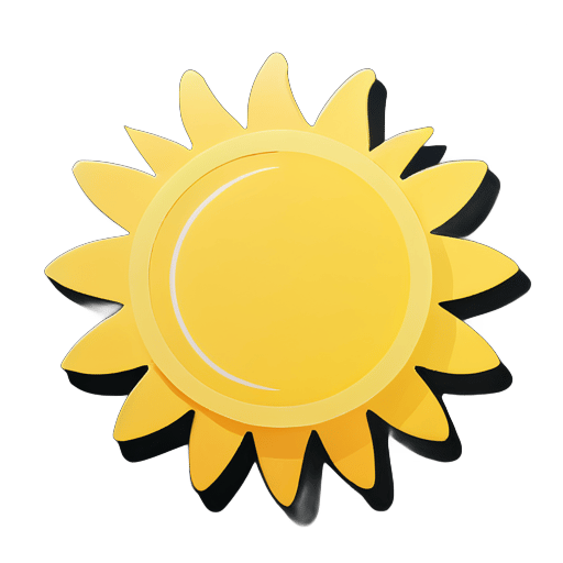 Yellow Sun sticker