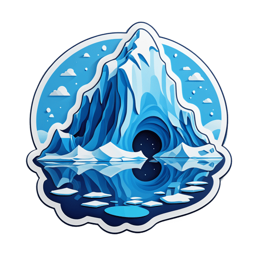 Blaues Eisberg schwimmt in der Arktis sticker