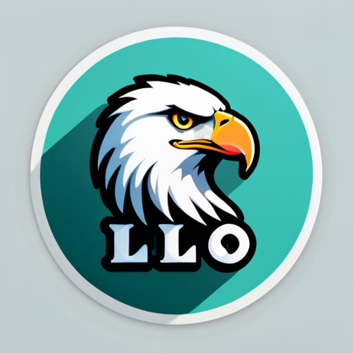 crear un logo de estudio con un águila y el nombre I.L.O sticker