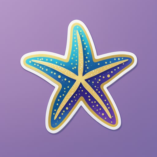 Glittering Starfish sticker
