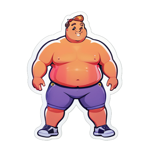 gay chico gordo pene sticker
