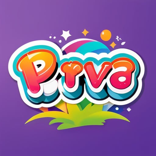 crear una pegatina con el nombre priya sticker