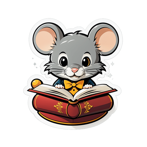 Silencioso Rato Acadêmico sticker