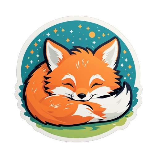 Schlafender Fuchs sticker