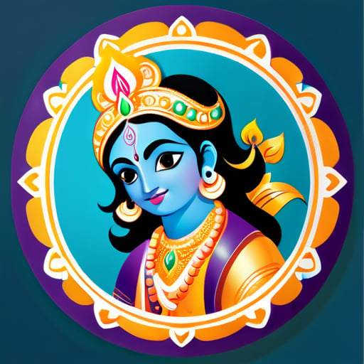 Senhor Krishna sticker