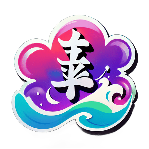Mache ein Chayan-Namensbild mit Wasserfarbe sticker