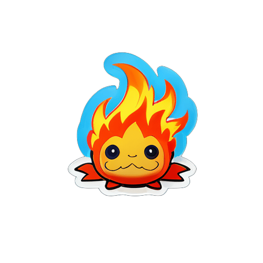 calcifer (should be as in the movie but without its surroundings) sticker