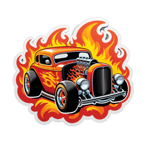 Hot Rod Flames sticker