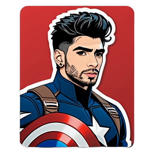 zayn malik in captain America sticker