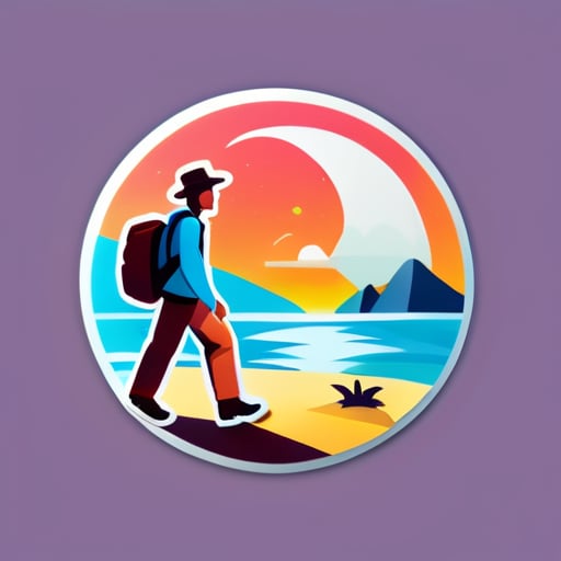 Traveler guy sticker