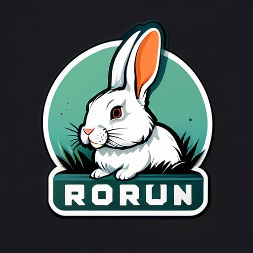 網站的舊兔子LOGO sticker