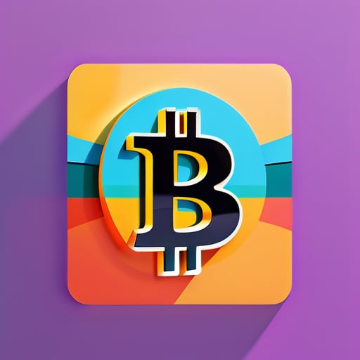 Một bitcoin 3D sticker