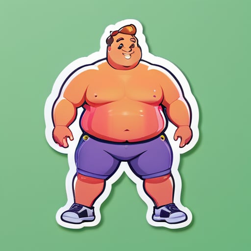 gay chico gordo pene sticker