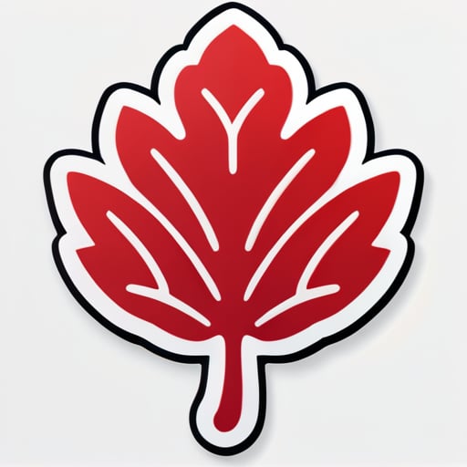 red leaf sticker