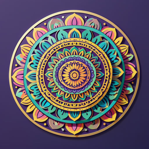 Nghệ thuật Mandala phức tạp sticker