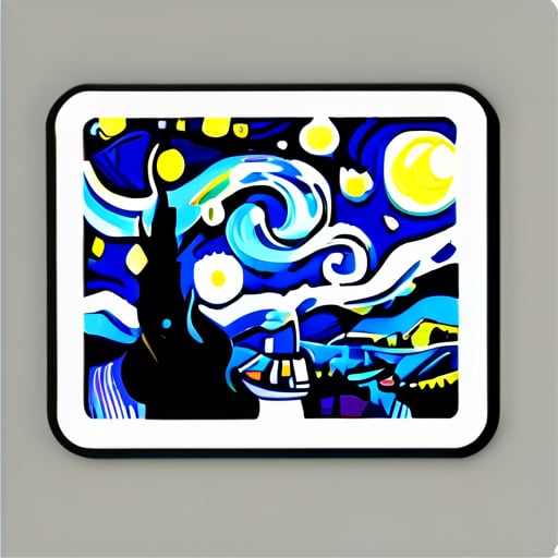 Vincent van Gogh Nuit étoilée sticker