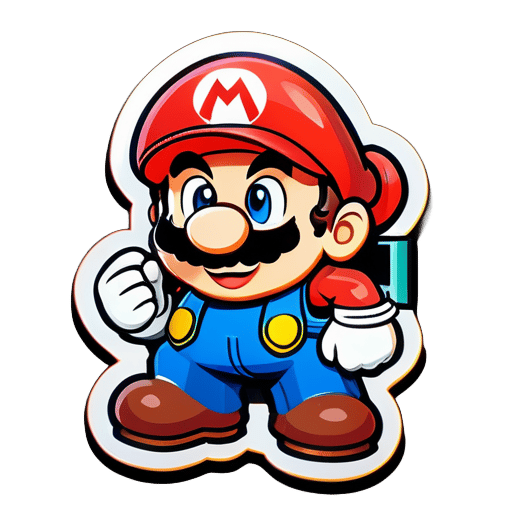 astraunaut, Super Mario-Stil sticker