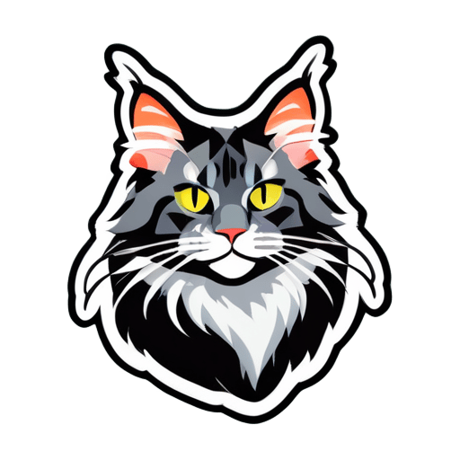 一只缅因猫 sticker