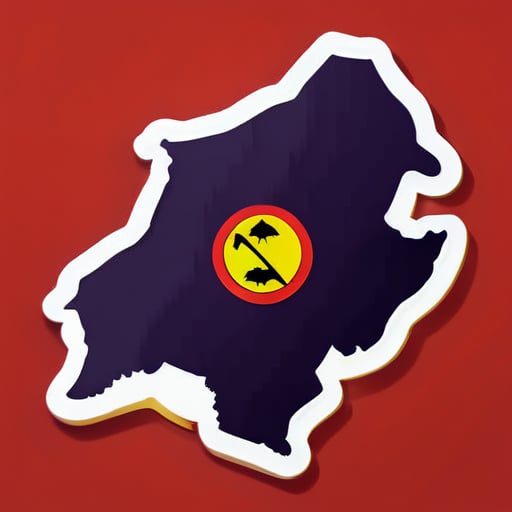Map of Uganda sticker