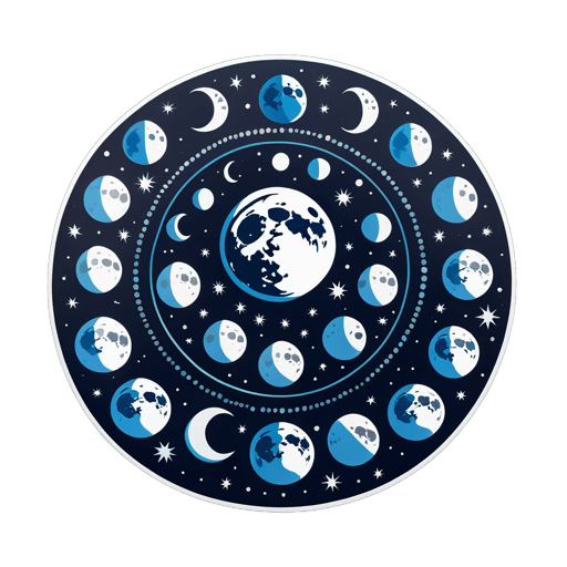 Celestial Moon Phases sticker
