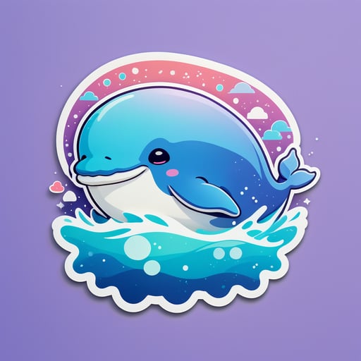 Dreamy Whale Meme sticker