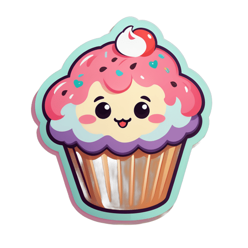Muffin fofo sticker