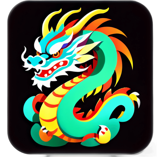 A Chinese dragon sticker