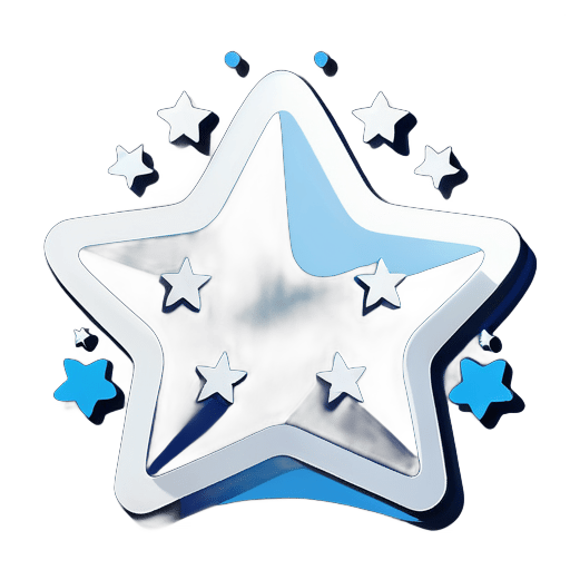 blue stars sticker