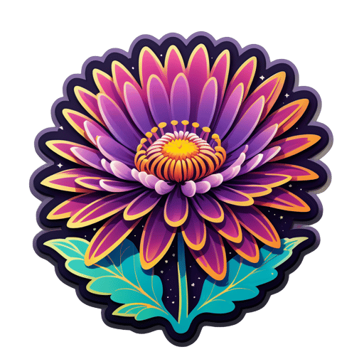 Cosmic Chrysanthemum Cosmos sticker