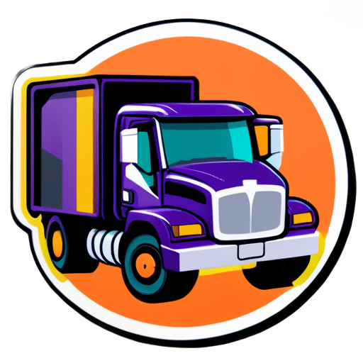 Crea una pegatina de camión pesado con el logotipo de Traxon en ella sticker