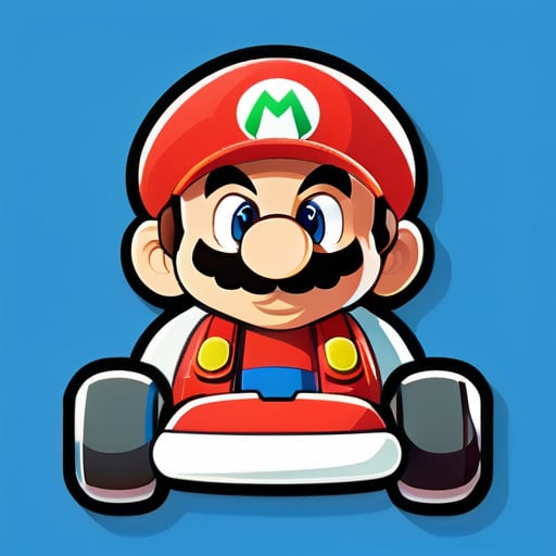 Mario fährt Rennen sticker