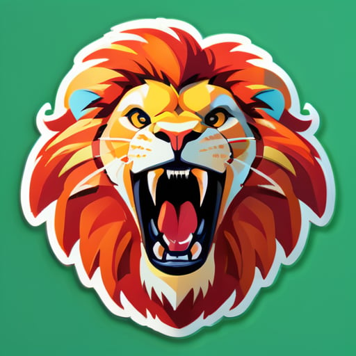Le lion rugit sticker