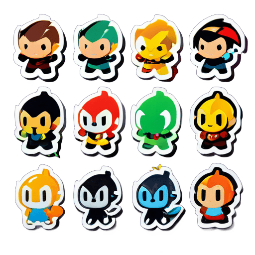 well-known game characters sticker