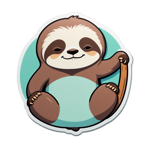Lazy Sloth Yogi sticker