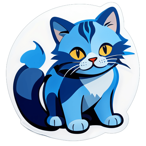 藍色貓 sticker