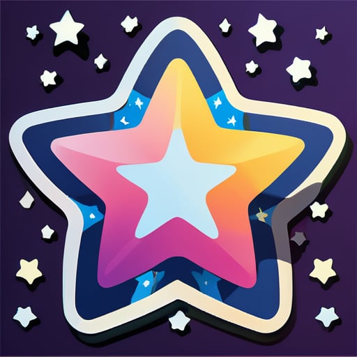 多顆星星的星形貼紙 sticker