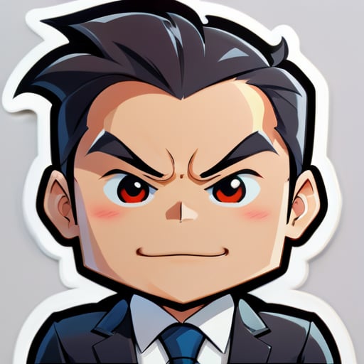 An image of a middleman in a suit, only needs the upper body, Chinese appearance, without glasses sticker