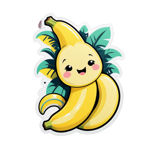 Banana fofa sticker